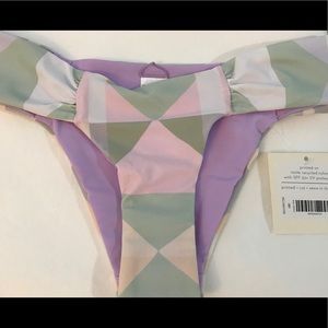 Mara Hoffman Diamond Rouched Side Bikini Bottoms